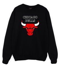 CHICAGO BULLS Baskılı Sweatshirt SİYAH - M