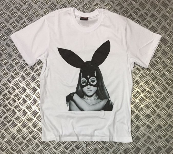ARIANA GRANDE Baskılı T-shirt BEYAZ - 3XL