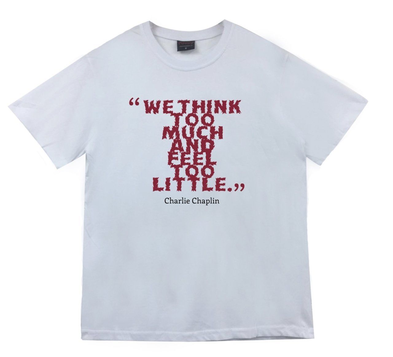 Charlie Chaplin Baskılı T-shirt