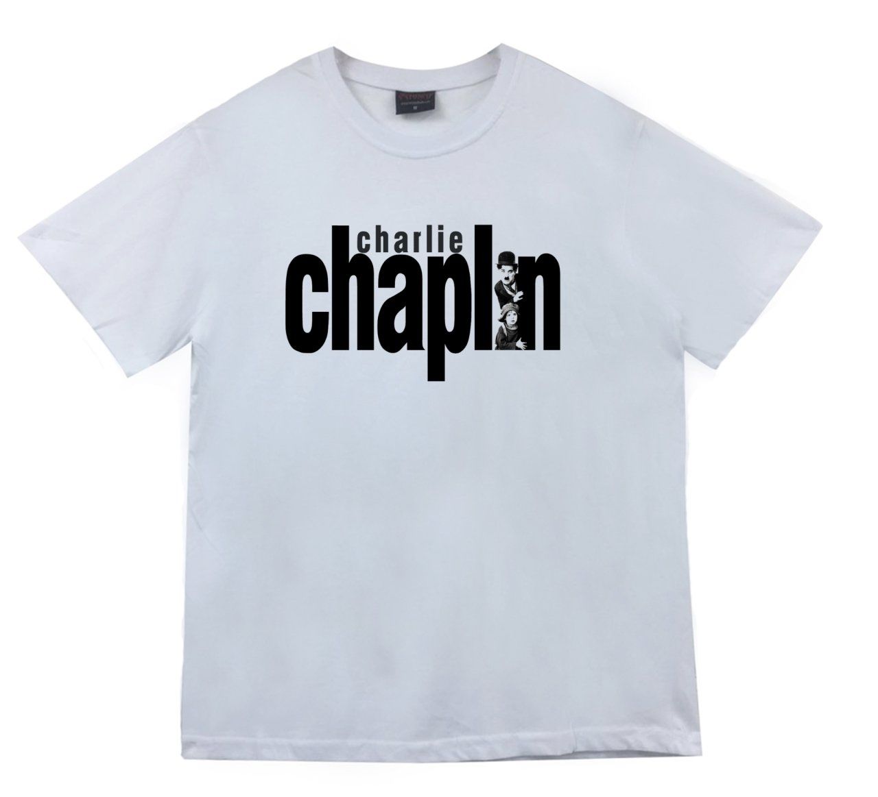 Charlie Chaplin Baskılı T-shirt