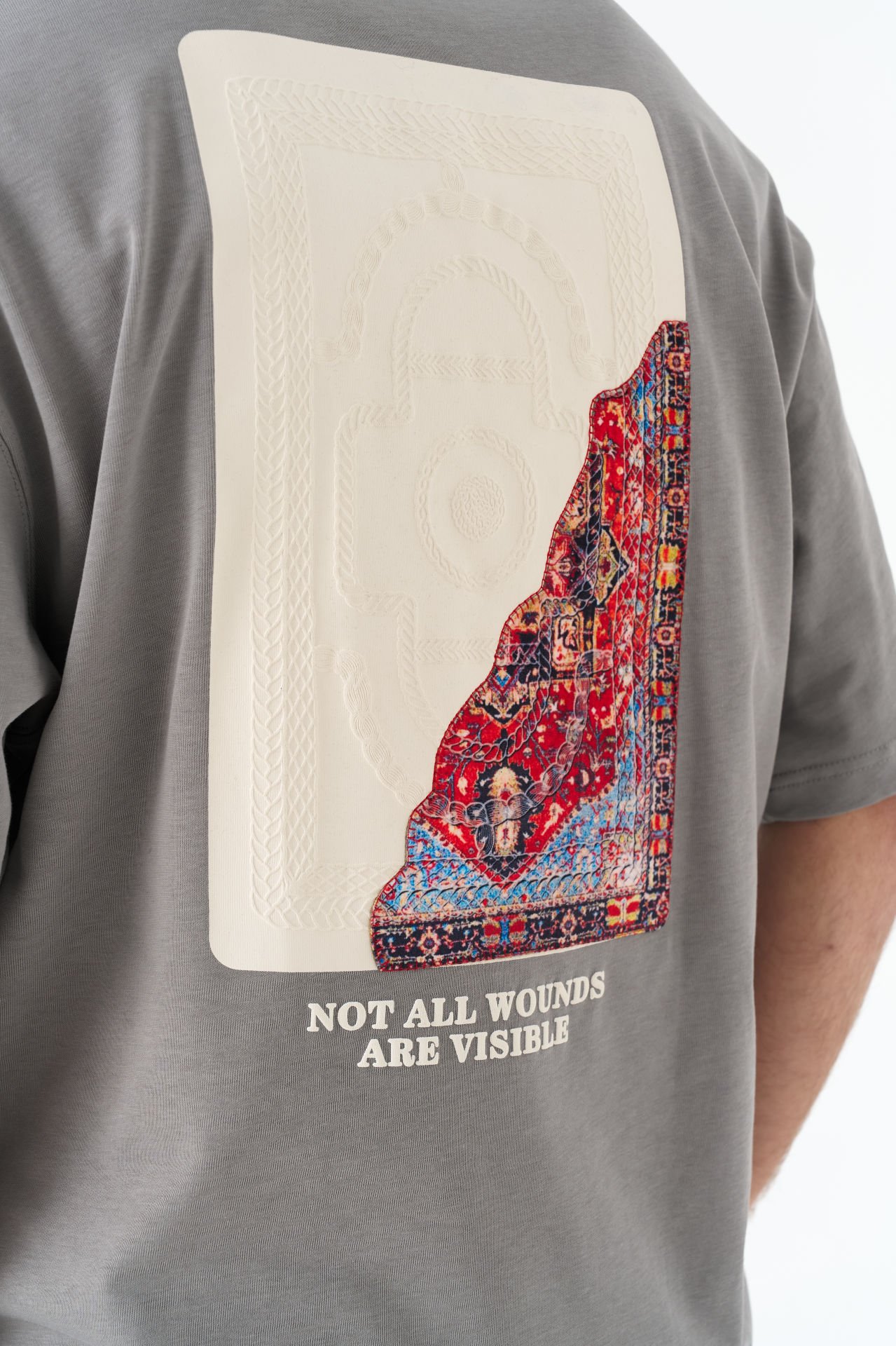 Not All Wounds Are Visible Baskılı Unisex Pamuk Nakışlı T-shirt