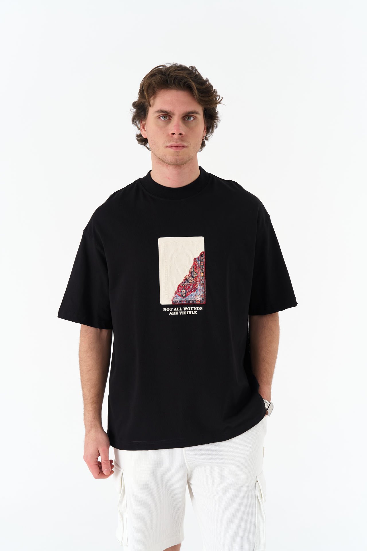 Not All Wounds Are Visible Baskılı Unisex Pamuk Nakışlı T-shirt