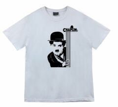 Charlie Chaplin Baskılı T-shirt