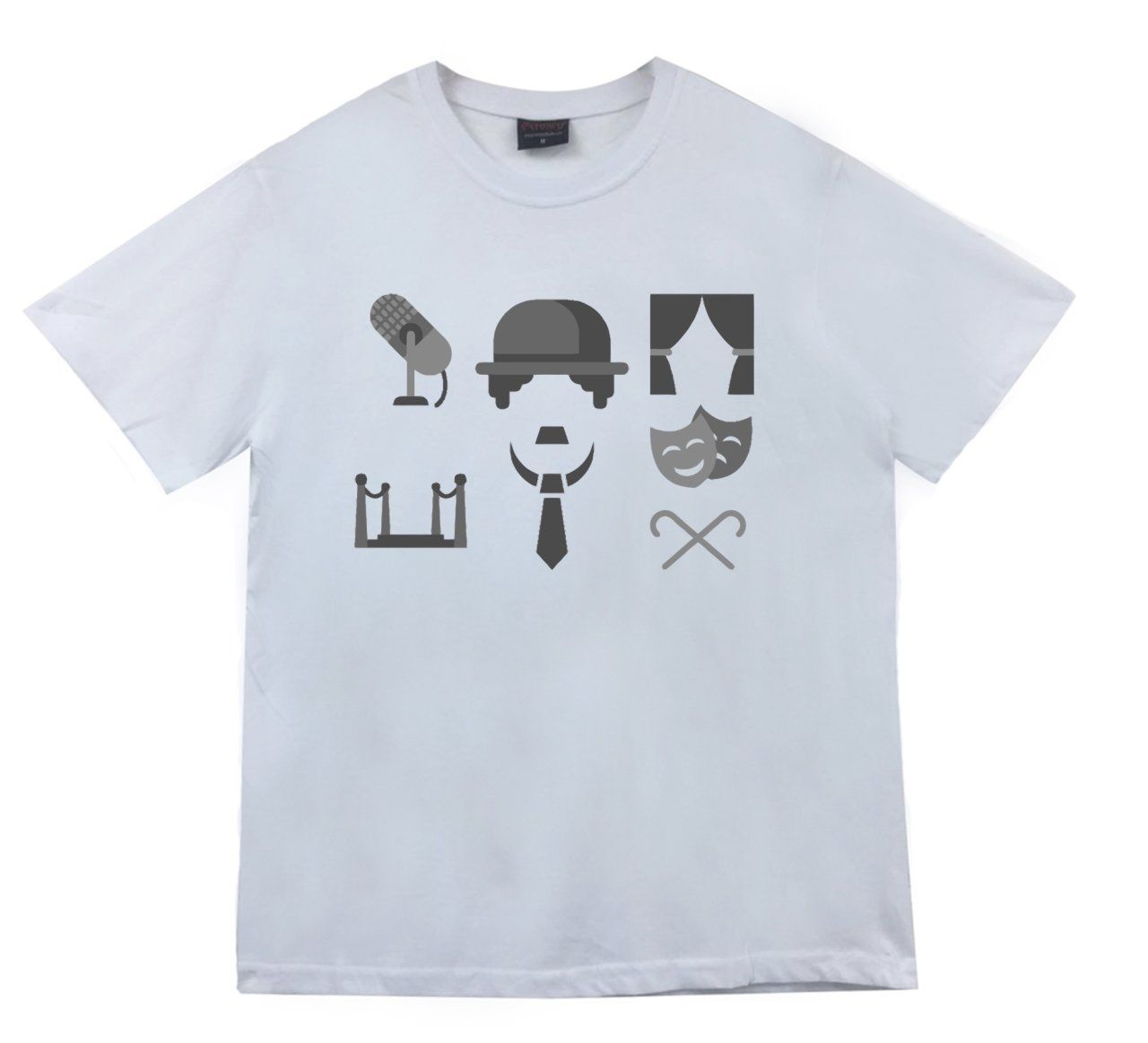 Charlie Chaplin Baskılı T-shirt