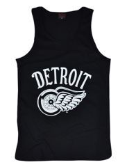 Detroit Baskılı Sıfır Kol T-Shirt