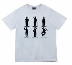 Charlie Chaplin Baskılı T-shirt