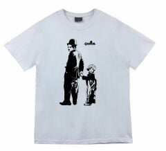 Charlie Chaplin Baskılı T-shirt