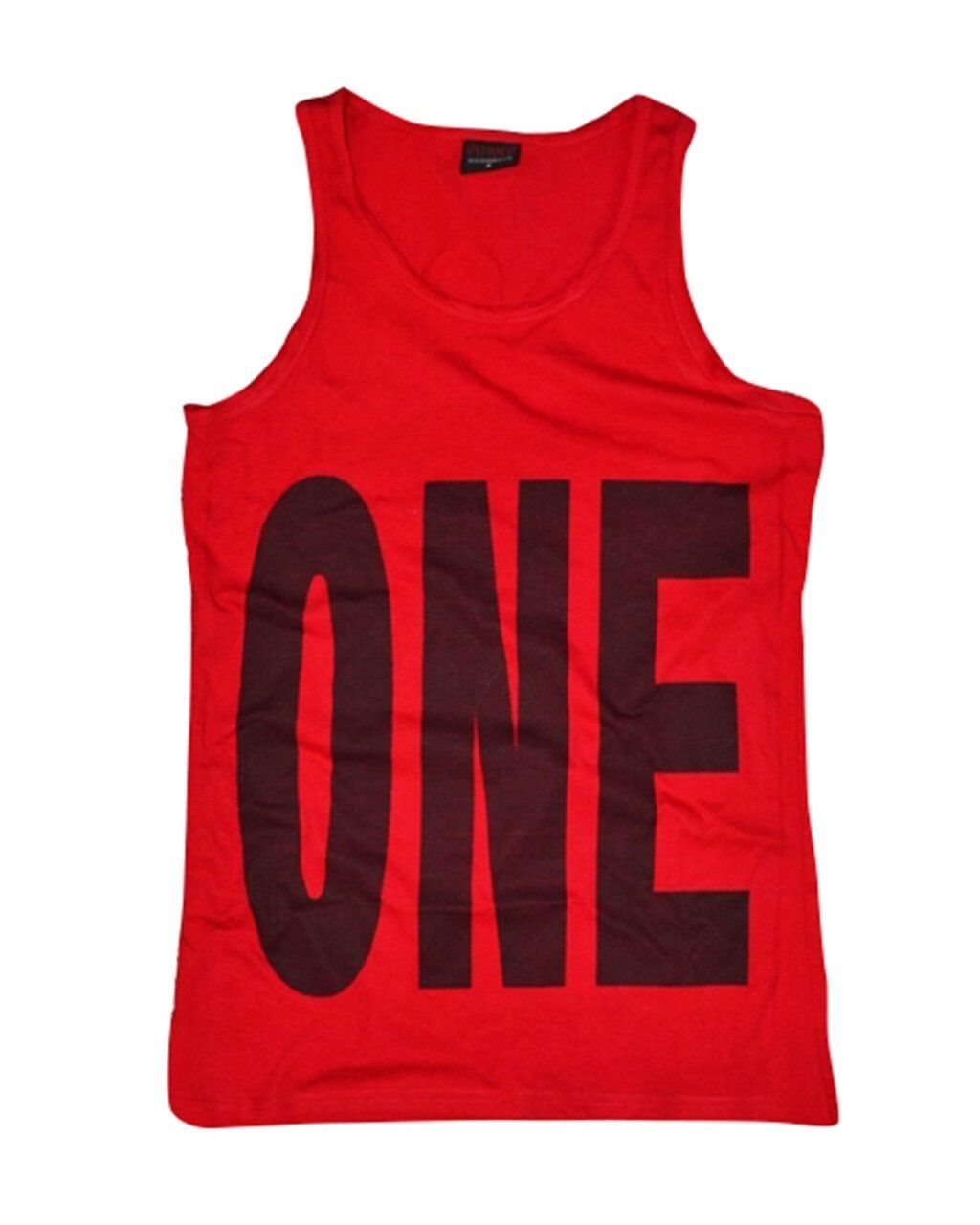 One Baskılı Sıfır Kol T-Shirt