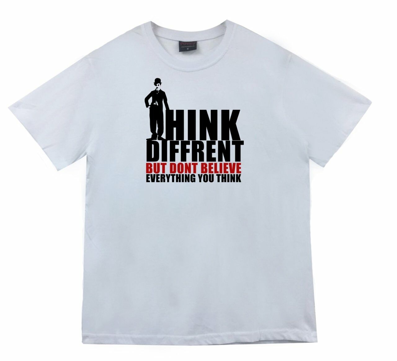 Charlie Chaplin Baskılı T-shirt