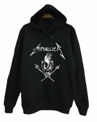 Metallica Baskılı Kapüşonlu Sweatshirt