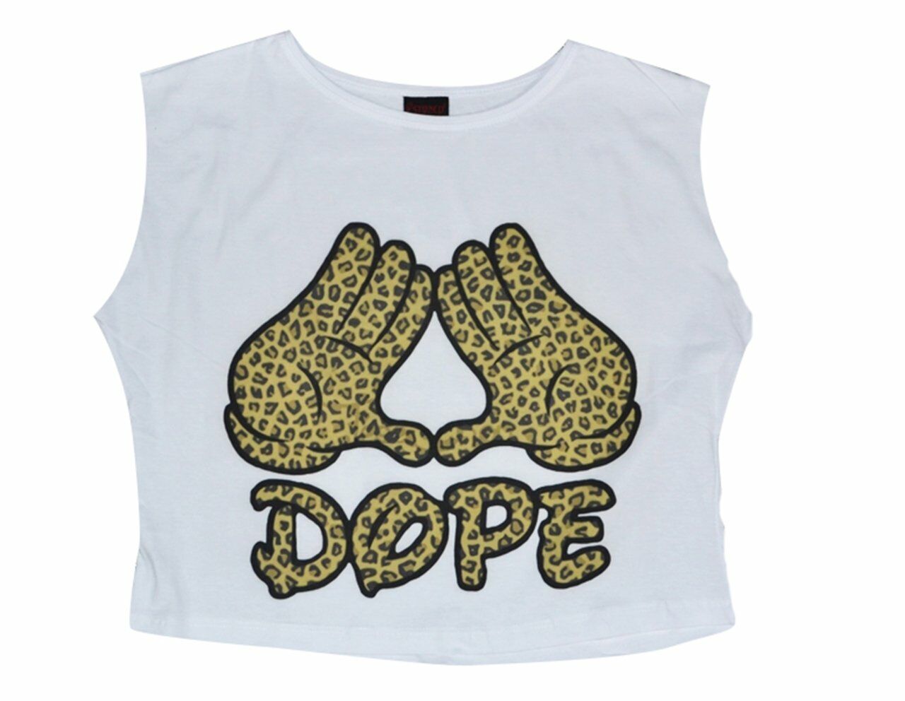 DOPE Baskılı Göbek Üstü-Yarım T-shirt