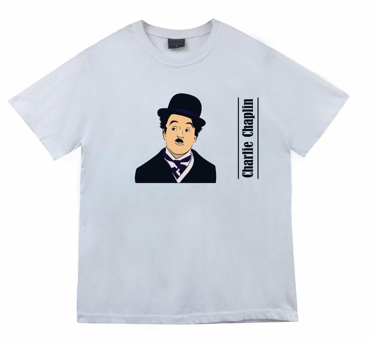 Charlie Chaplin Baskılı T-shirt