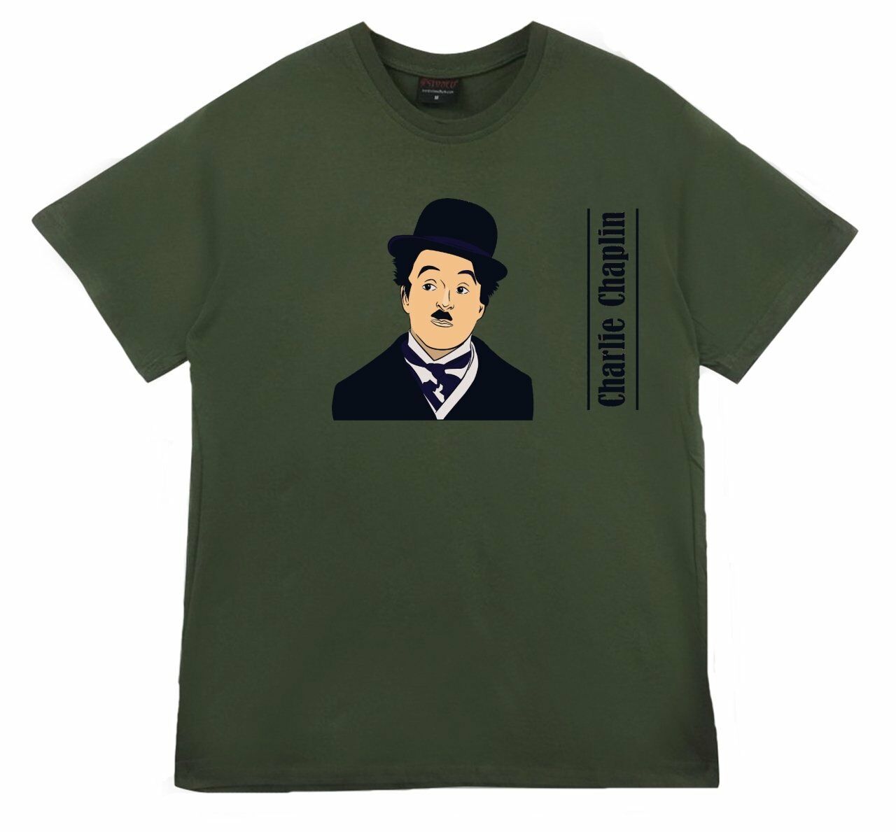 Charlie Chaplin Baskılı T-shirt