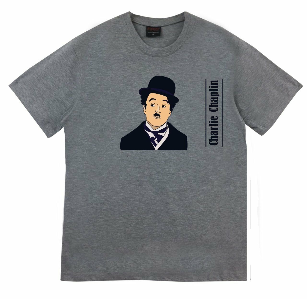 Charlie Chaplin Baskılı T-shirt