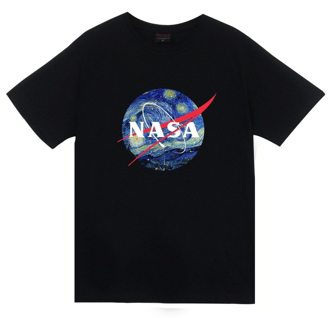 Nasa Van Gogh Baskılı T-shirt