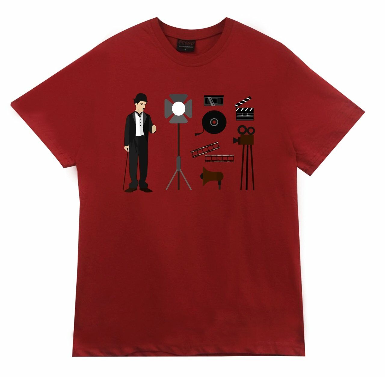 Charlie Chaplin Baskılı T-shirt