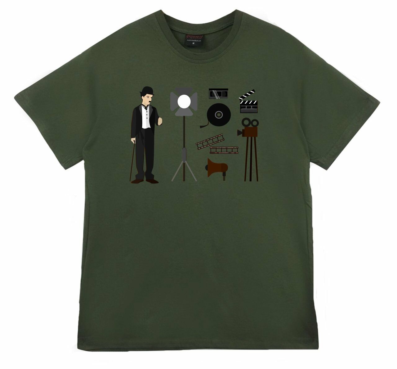 Charlie Chaplin Baskılı T-shirt