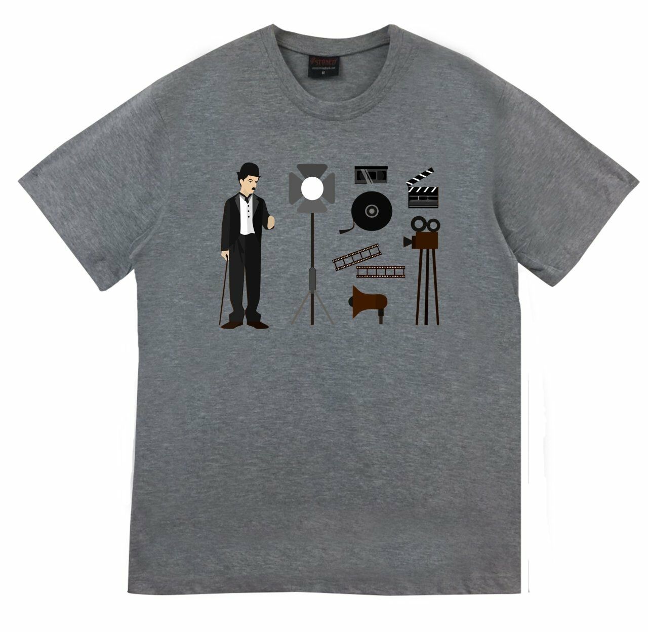 Charlie Chaplin Baskılı T-shirt