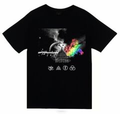 Pink Floyd Led Zeppelin Baskılı T-shirt