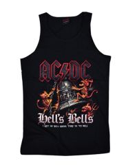ACDC Baskılı Sıfır Kol T-Shirt