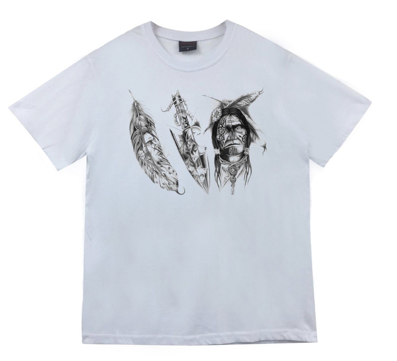 Kızılderili Baskılı T-shirt
