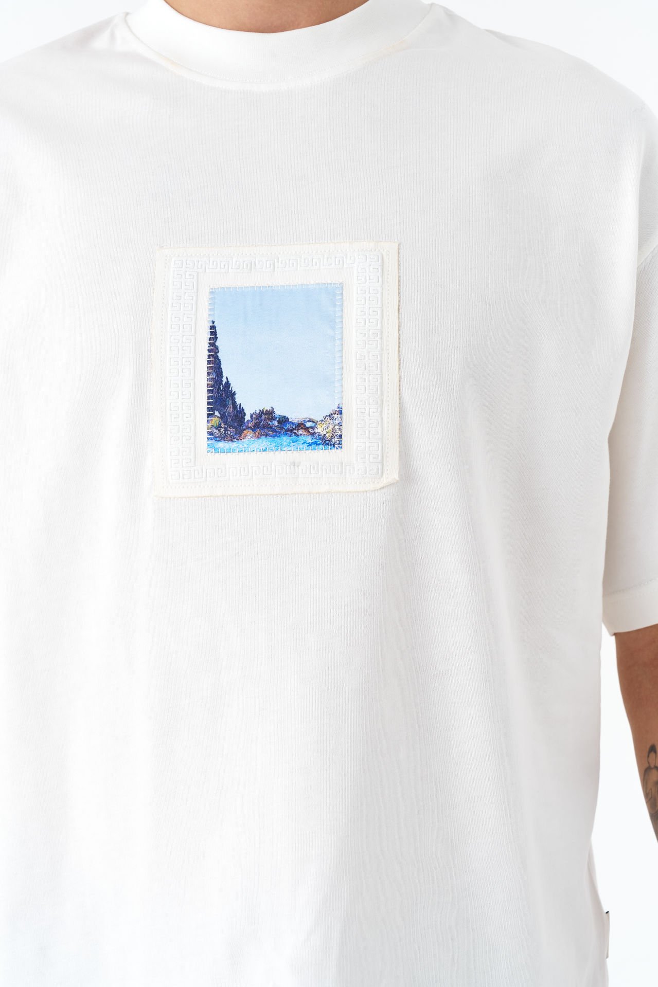 Vincent Van Gogh Baskılı Unisex Pamuk Nakışlı Beyaz T-shirt
