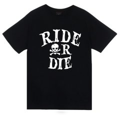 Ride Or Die Baskılı T-shirt SİYAH - 5XL