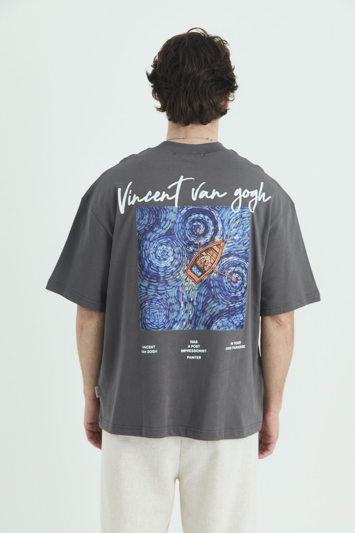 Vincent Van Gogh Baskılı Nakışlı Pamuk Unisex T-shirt