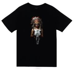 Kızılderili Baskılı T-shirt