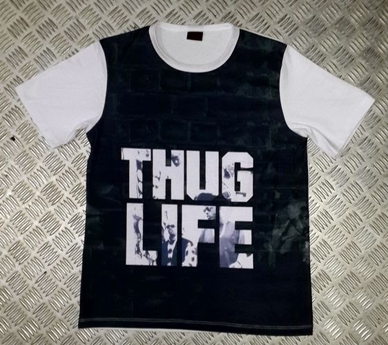 THUG LIFE Baskılı T-shirt