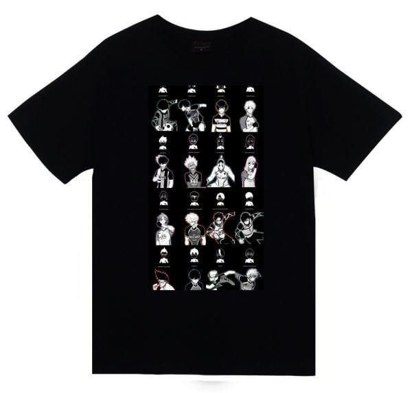 Blue Lock Anime Baskılı Unisex %100 Pamuk Siyah T-shirt