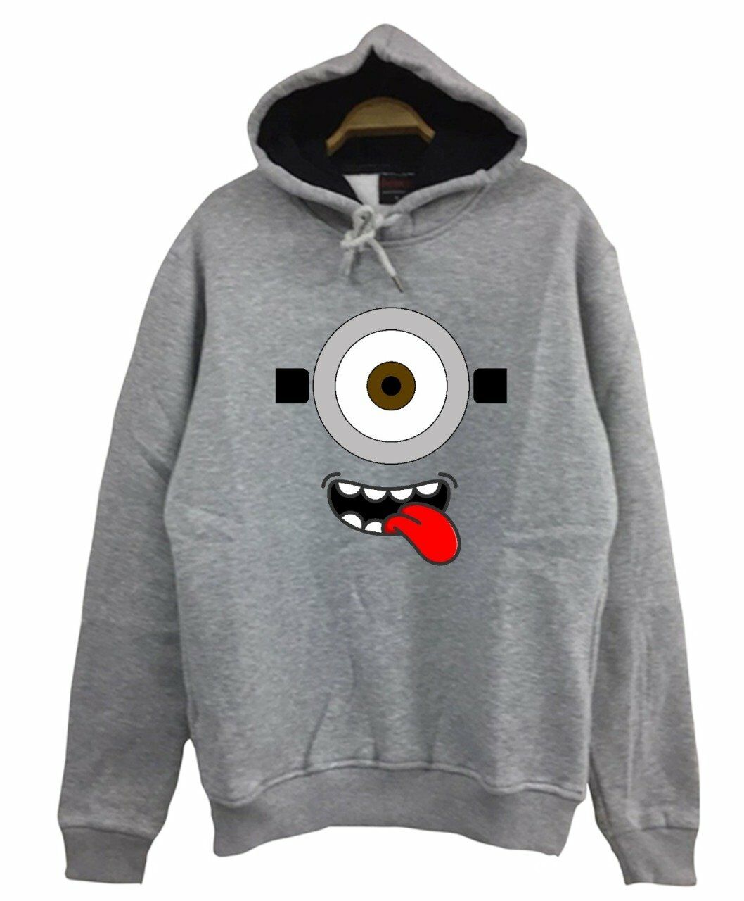 Minions Baskılı Kapüşonlu Sweatshirt