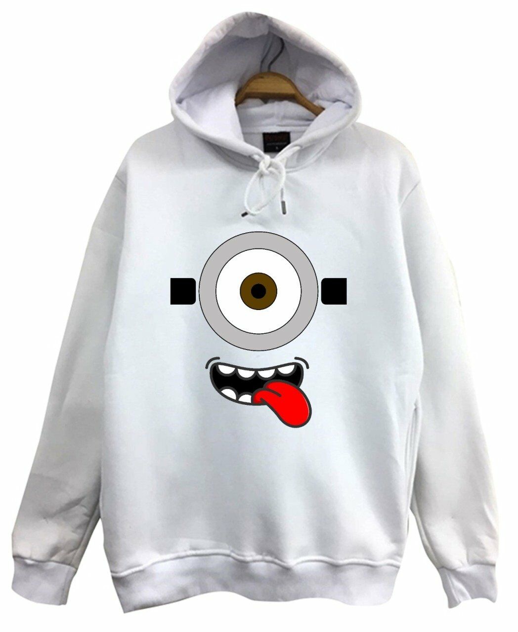 Minions Baskılı Kapüşonlu Sweatshirt