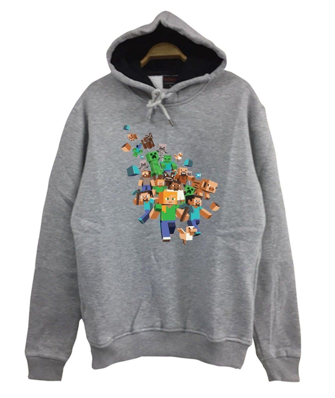 Minecraft Baskılı Sweatshirt