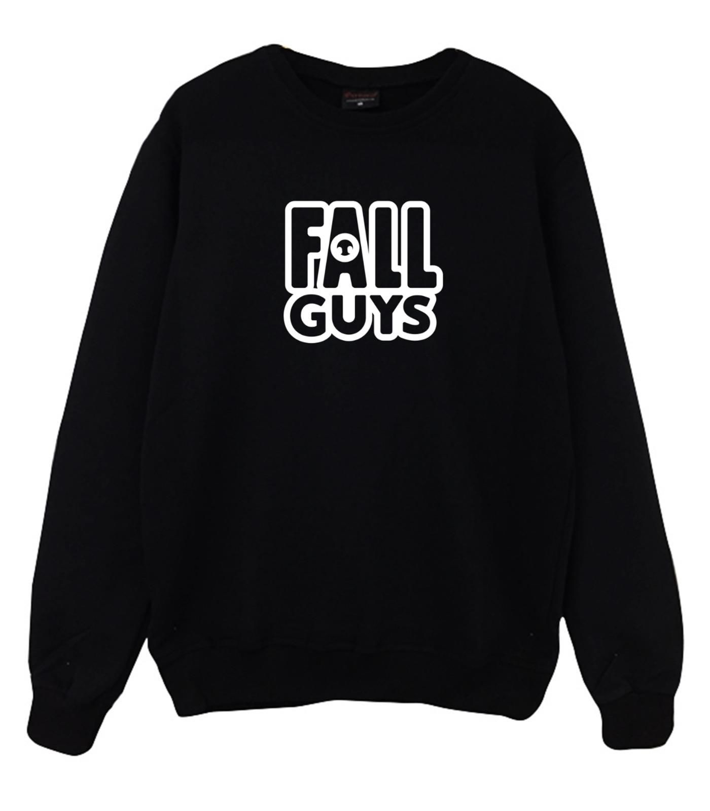 Fall Guys Oyun Baskılı Bisiklet Yaka Sweatshirt