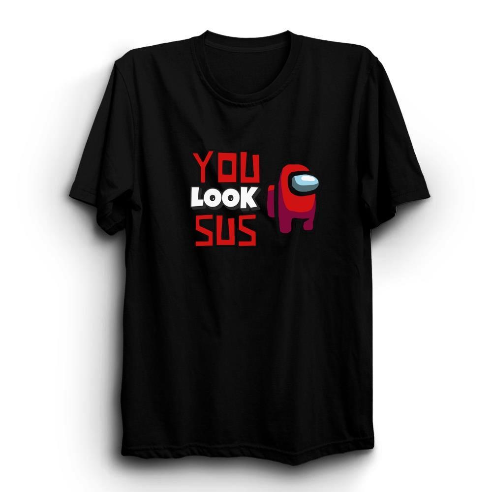 Among Us Oyun Baskılı Tshirt L - SİYAH