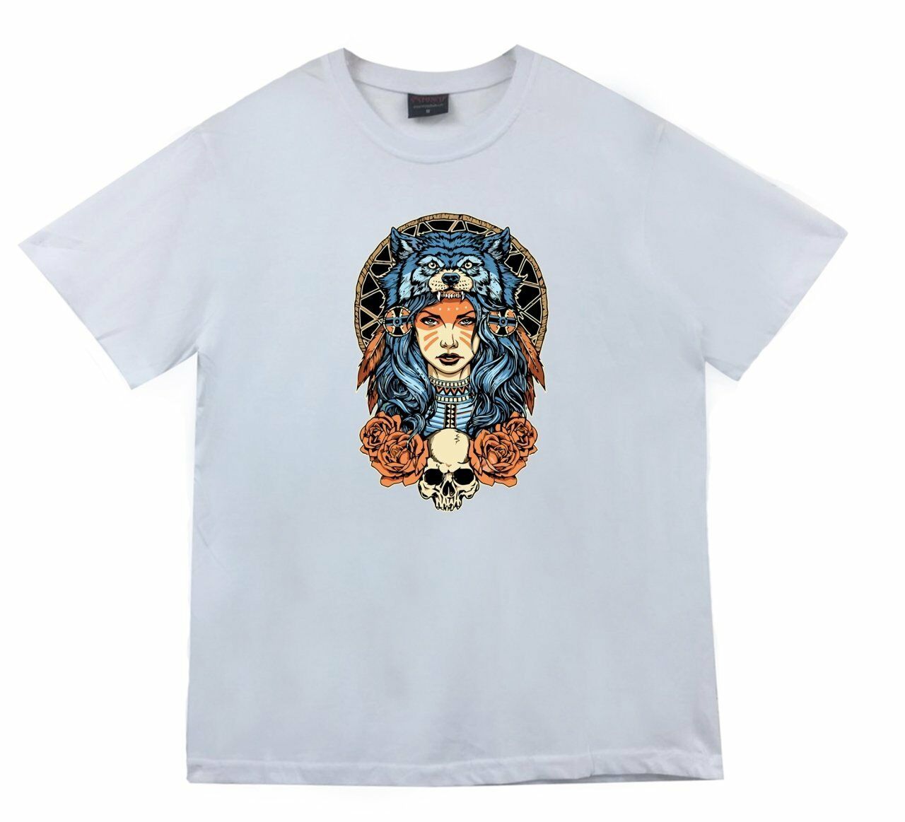 Kızılderili Baskılı T-shirt