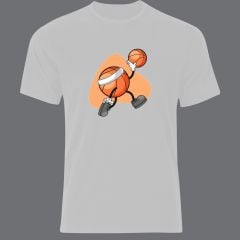 Basketbol Topu Baskılı Unisex Tshirt