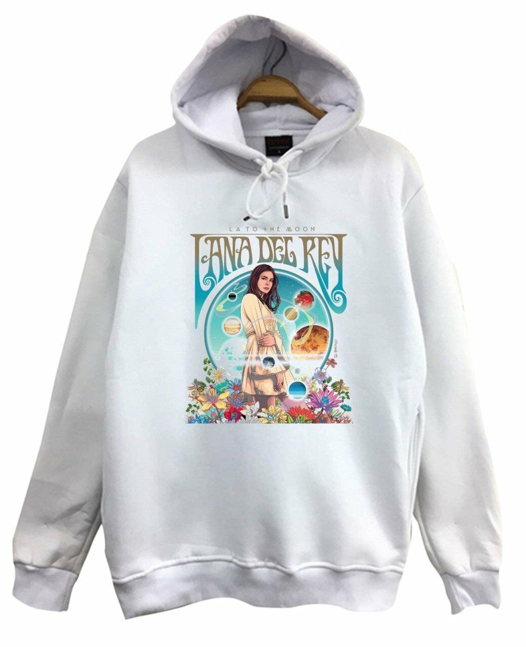 Lana Del Rey Baskılı Kapüşonlu Sweatshirt