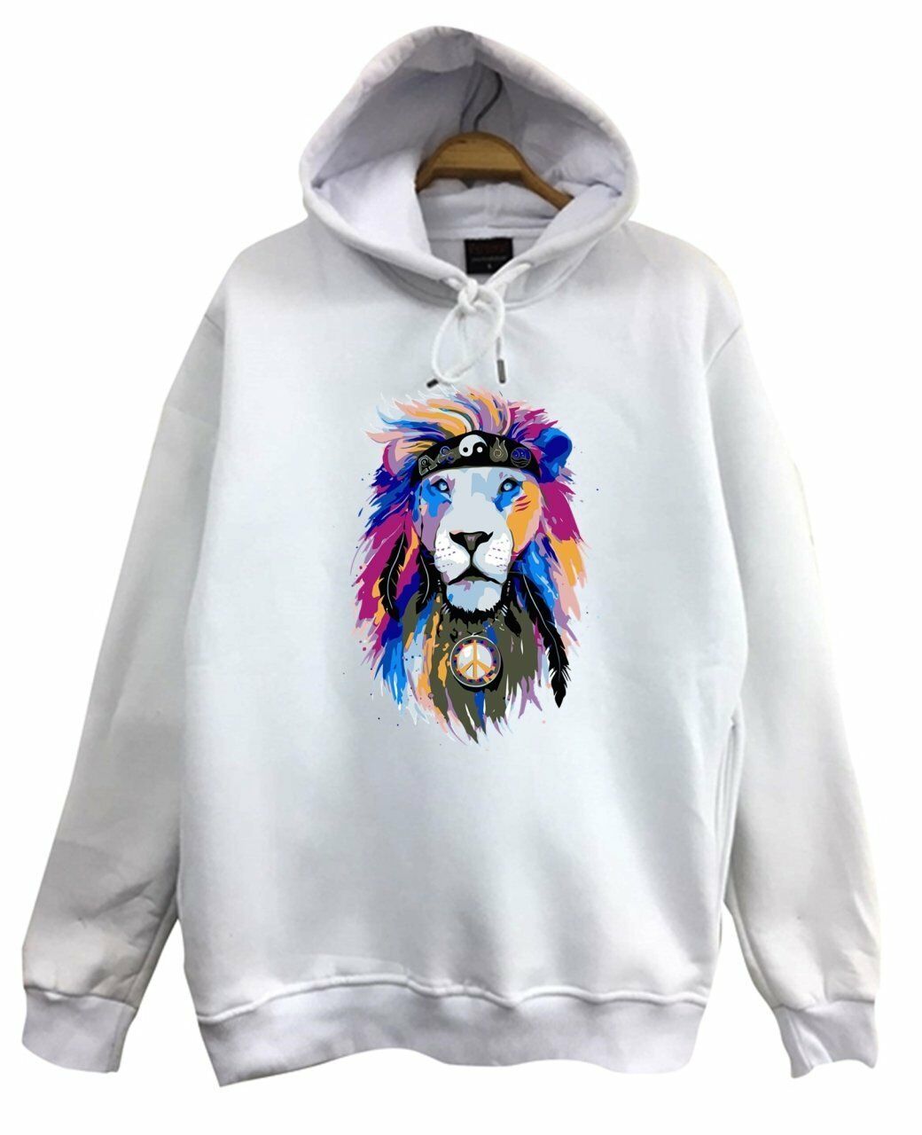 Aslan Kızılderili Baskılı Sweatshirt
