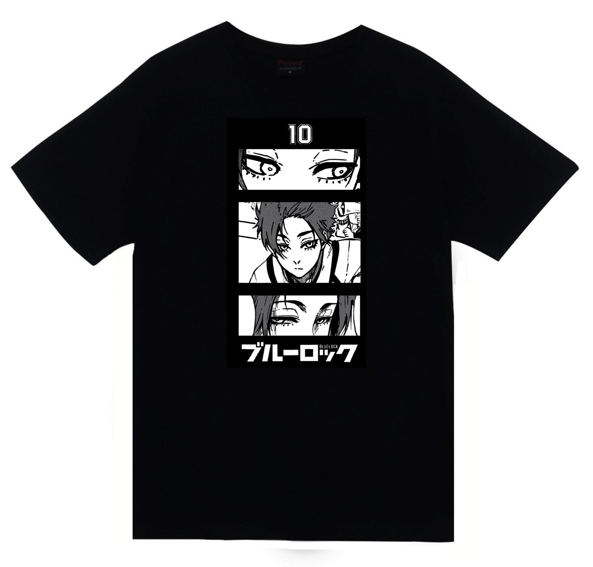 Blue Lock, Itoshi Sae Anime Baskılı Unisex %100 Pamuk Siyah T-shirt