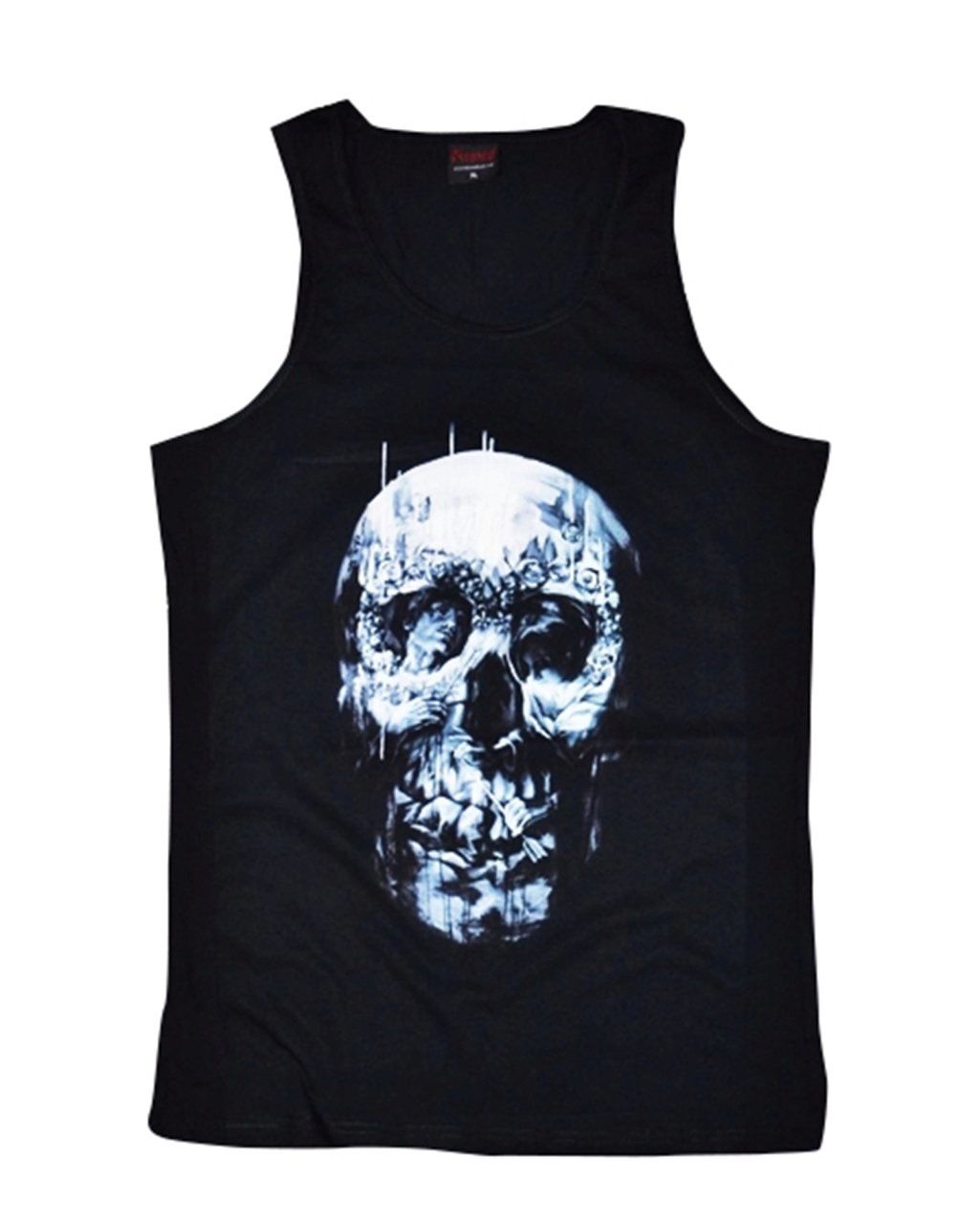 Kuru Kafa Baskılı Sıfır Kol T-Shirt