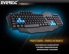 Everest Rampage KB-R01 US Makrolu Gaming Q Multimedia Klavye