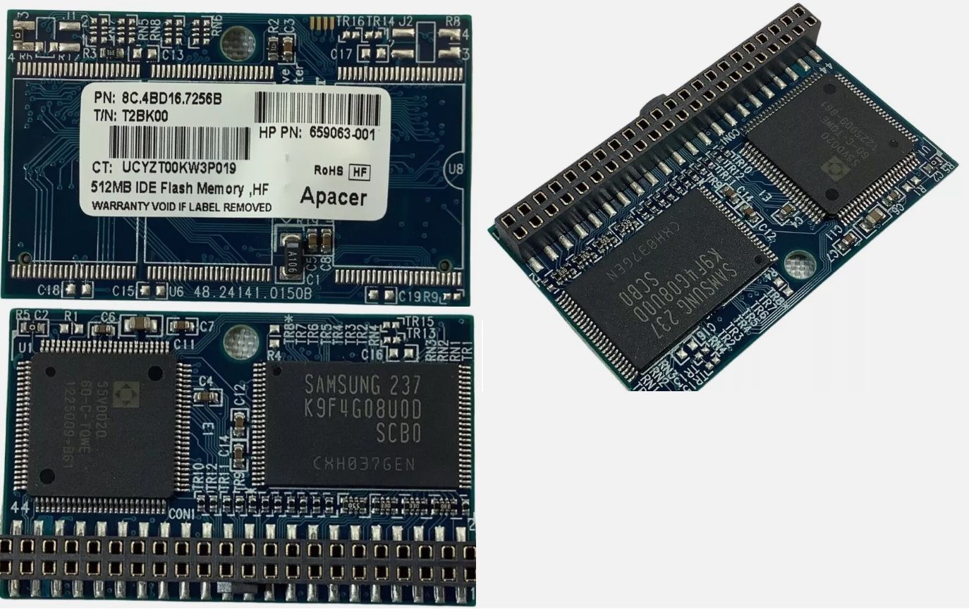 Apacer 512MB 44 pin ide Yatay Flash Memory DOM 659063-001