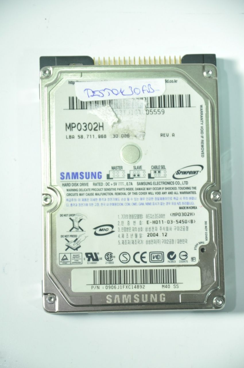 SAMSUNG IDE 30GB MP0302H 2.5'' 5400RPM HDD