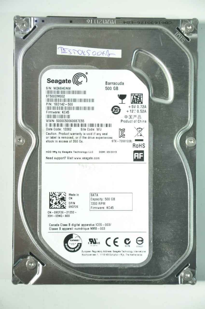 SEAGATE SATA 500GB ST500DM002 18D142-500 3.5'' 7200RPM HDD