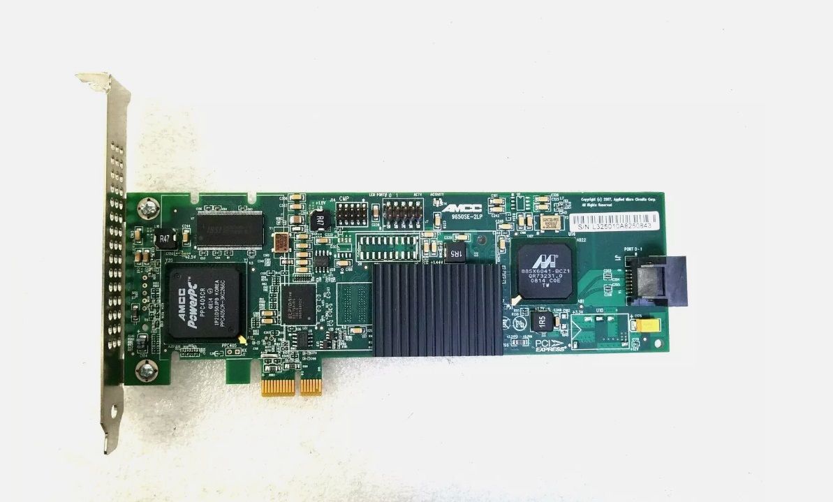 AMCC 3Ware 9650SE-2LP 700-3250-23B PCIe 2-Port SATA HP RAID High Pro
