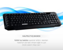 Everest Km-515 Siyah Usb Combo Q Standart Klavye