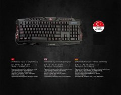 Rampage KB-R7 Siyah USB Işıklandırmalı Q Oyuncu Klavyesi