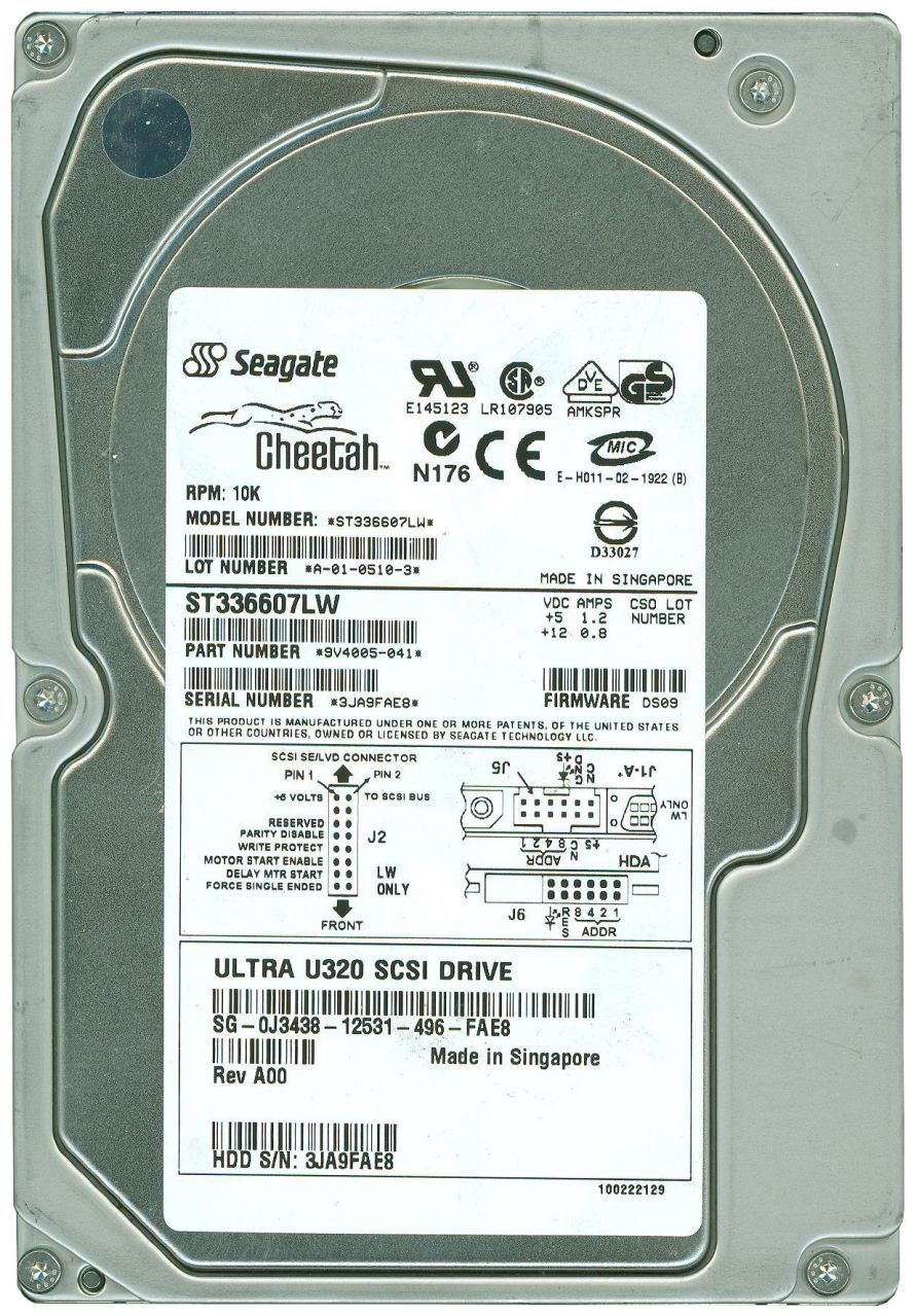 SEAGATE 68 PIN 36GB ST336607LW 3.5'' 10000RPM SCSI HDD